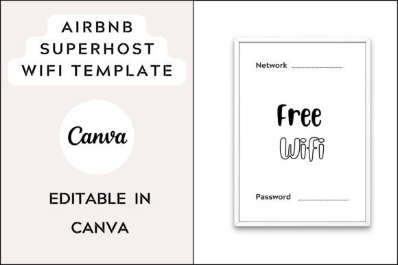 Editable Airbnb Superhost WIFI Template: Streamline Your Guest Experience