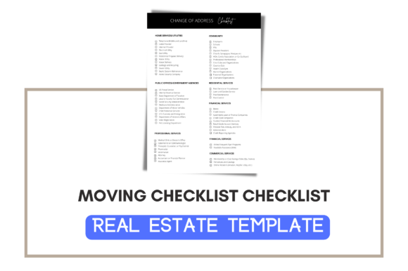 Editable Change of Address Checklist