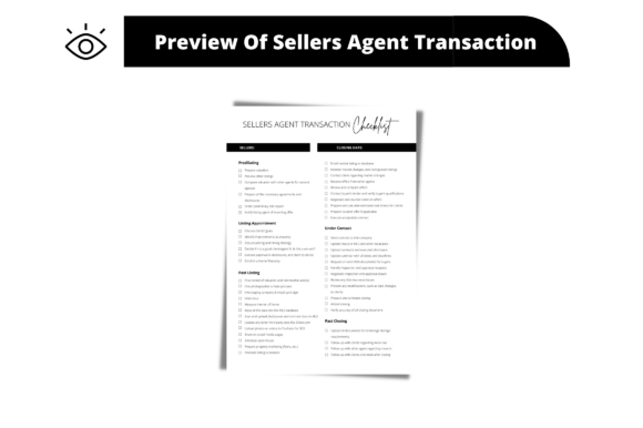 Editable Sellers Agent Transaction: A Practical Guide for Real Estate Professionals
