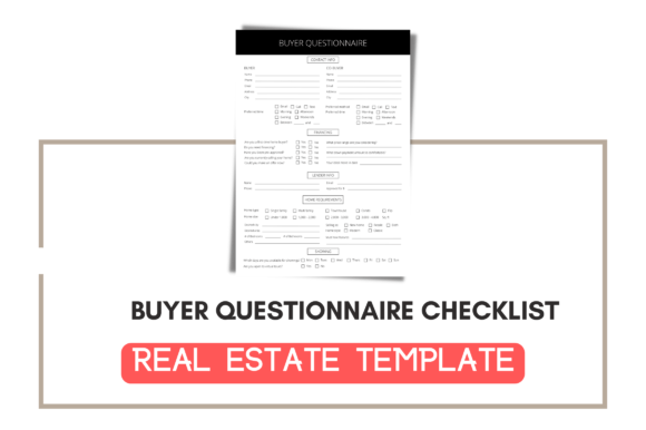 Realtor Buyer Questionnaire Checklist